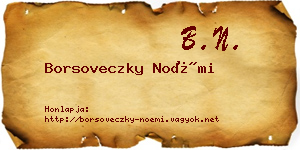 Borsoveczky Noémi névjegykártya
